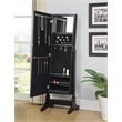 Cortez Cheval Mirror with Jewelry Storage Black