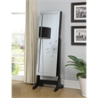 Cortez Cheval Mirror with Jewelry Storage Black