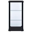Cyclamen 3-shelf Clear Glass Curio Display Cabinet Black