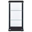 Cyclamen 3-shelf Clear Glass Curio Display Cabinet Black