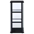 Cyclamen 3-shelf Clear Glass Curio Display Cabinet Black