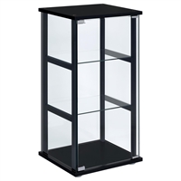 Coaster® Black/Clear 5-Shelf Glass Curio Cabinet