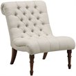 Coaster Button Tufted Accent Chair in Oatmeal