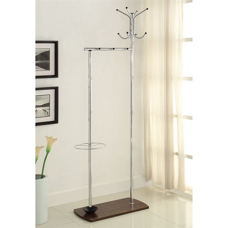Monarch Contemporary Solid Wood Coat Rack in White I 2002 Cymax Stores