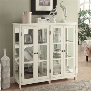 Curio Cabinets Cymax S Coaster Accent Display Cabinet In White