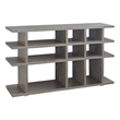 Coaster Farmhouse Wood Geometric Bookcase with 3-tier in Gray