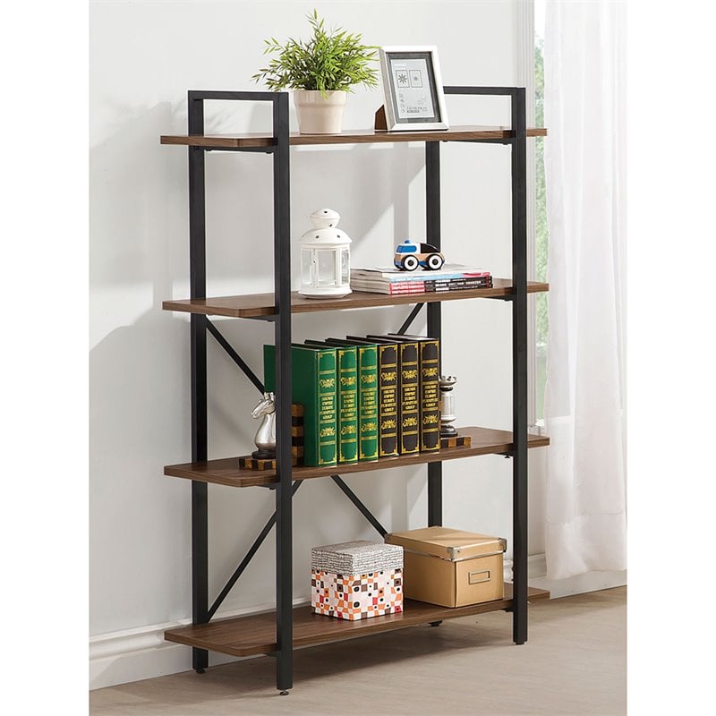 Coaster Industrial Style Metal Bookcase in Black   800336