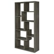 Theo 71-inch 6-shelf Wood Bookshelf Weathered Gray