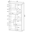 Theo 71-inch 6-shelf Wood Bookshelf Weathered Gray