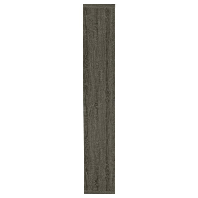 Theo 71-inch 6-shelf Wood Bookshelf Weathered Gray