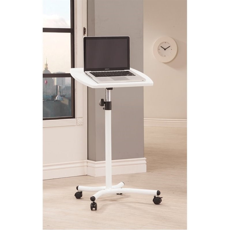 Coaster Laptop Stand Desk In White