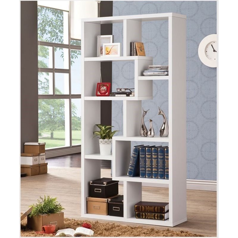 Simple Open Back Bookcase with Simple Decor