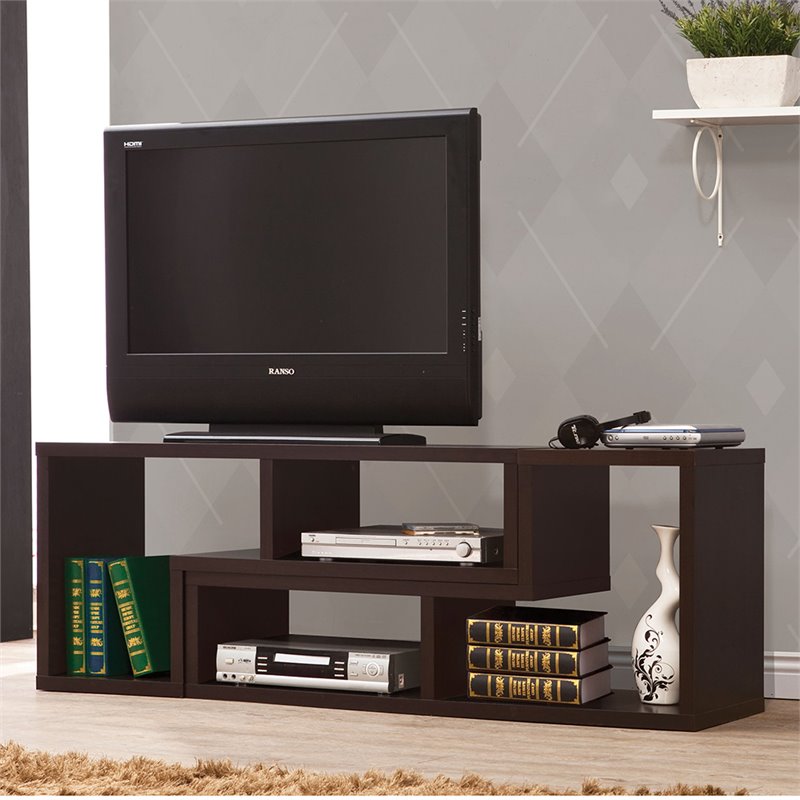 Coaster Convertible Wood TV Stand and Bookcase in Cappuccino