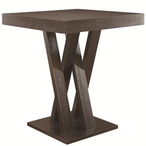 coaster mannes square counter height dining table in cappuccino
