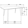 Malone Rectangular 78-inch Wood Dining Table Dark Walnut