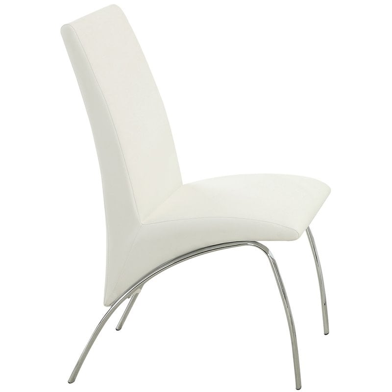 Coaster Ophelia Faux Leather Dining, White Leather Side Chair