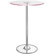 Thea Round 28-inch Glass Top LED Bistro Bar Table Chrome