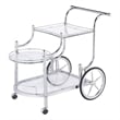 Sarandon 3-tier Glass Shelf Metal Bar Cart Chrome