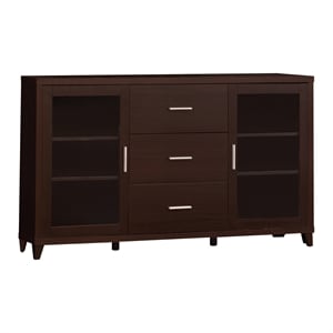Lewes 2-door Engineered Wood 60-inch TV Stand Cappuccino