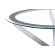 Brooke Round Glass Top Coffee Table Metal Base Chrome
