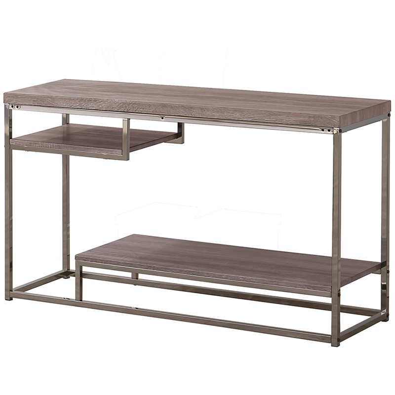 Coaster 2 Shelf Wood Sofa Table in Dark Grey 703729