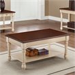 Coaster Transitional Wood Rectangular Coffee Table in Cherry