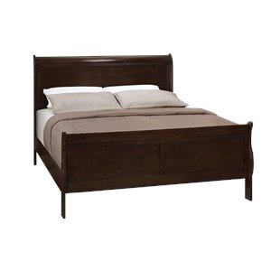louis philippe panel sleigh bed in cappuccino
