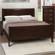 Louis Philippe Wood Full Sleigh Bed Cappuccino