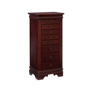 powell louis philippe wood jewelry armoire in marquis cherry