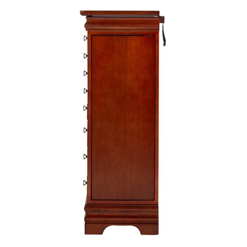 Powell Louis Philippe Wood Jewelry Armoire in Marquis Cherry 508315