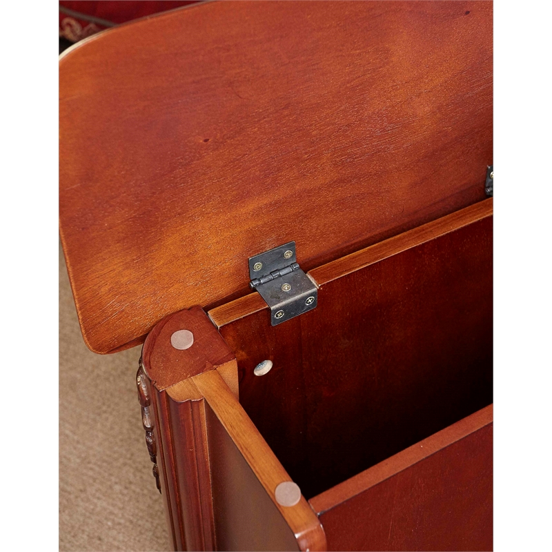 Powell Woodbury Wood Bed Steps with Storage in Brown 520535