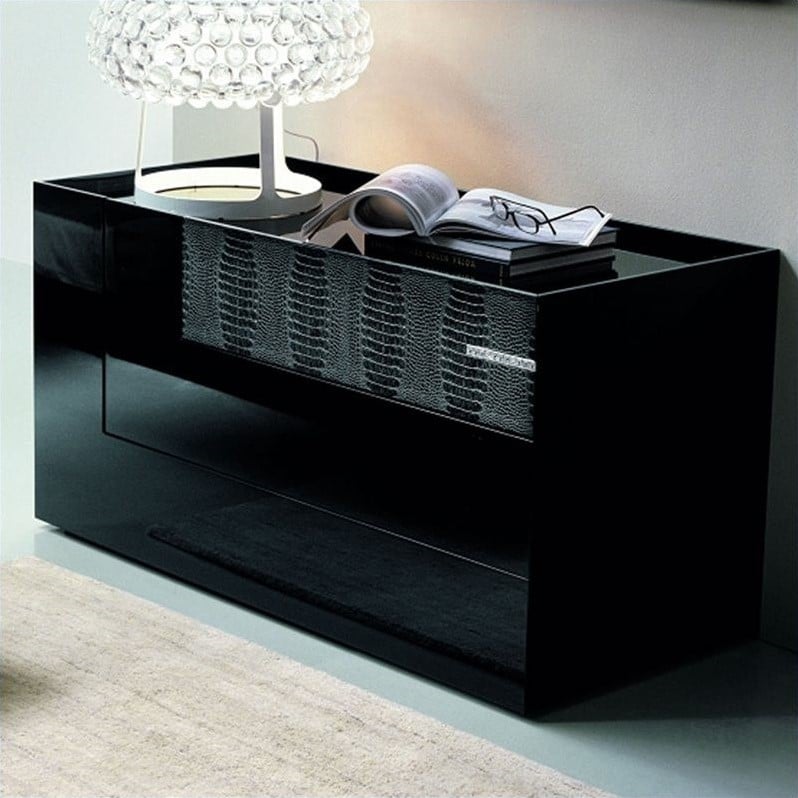 Rossetto Diamond 3 Drawer Dresser in Black   T426400000028