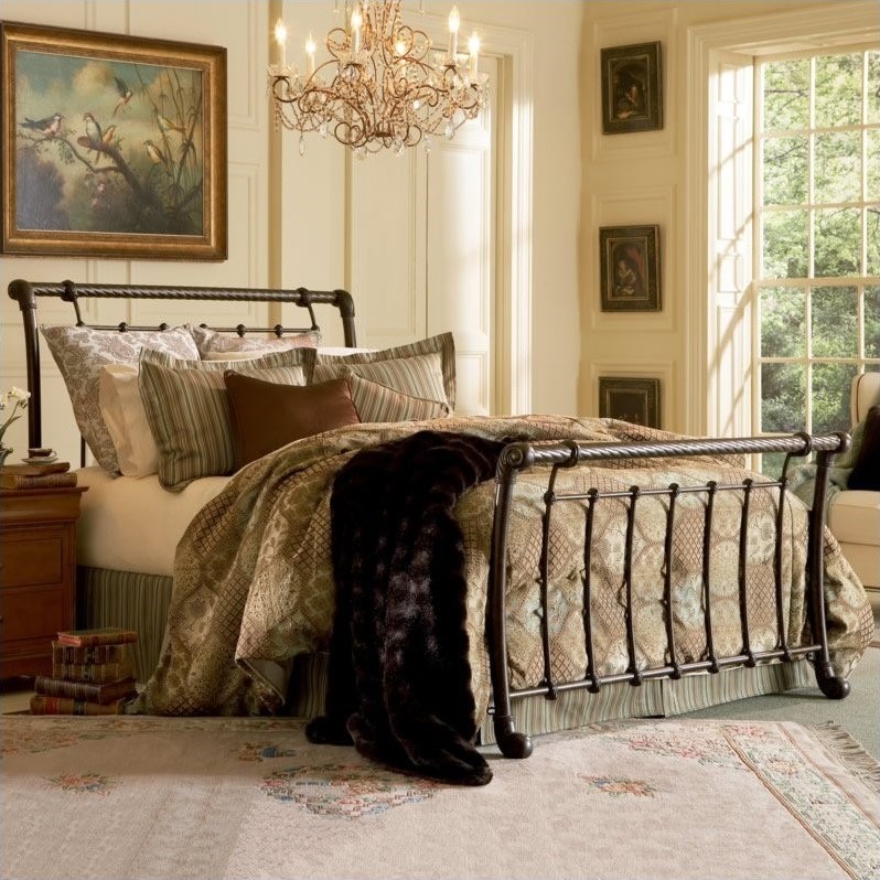 furniture bedroom furniture beds fashion bed legion metal sleigh bed 
