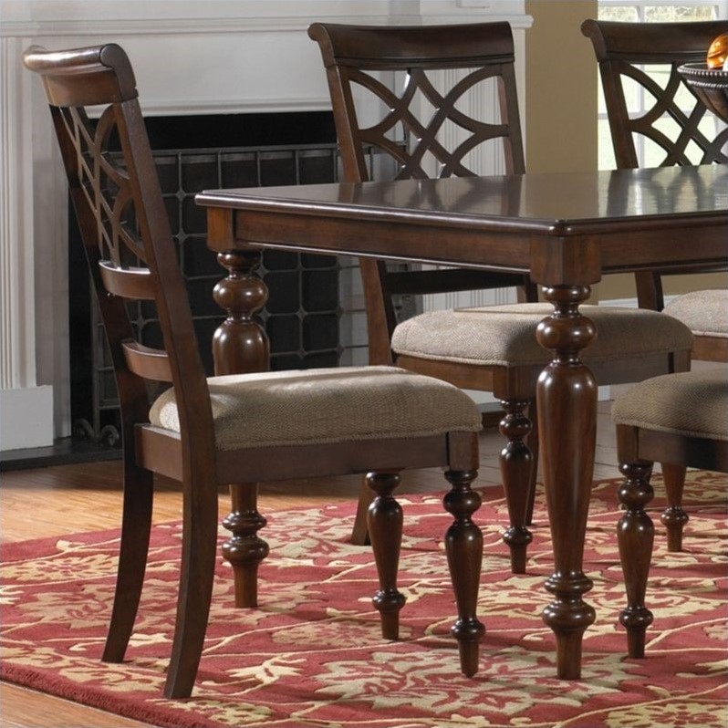Standard Furniture Woodmont Side Chair in Brown Cherry