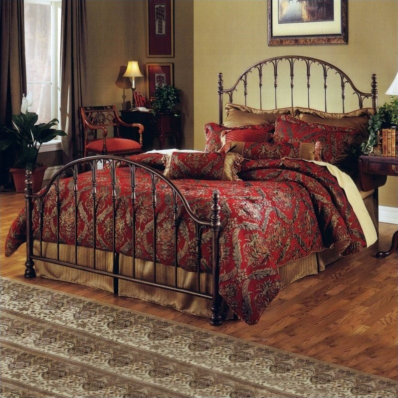 Hillsdale Tyler Metal Panel Bed in Antique Bronze Finish 1239BXR