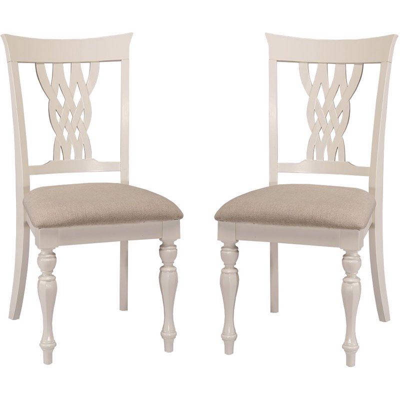 Hillsdale Embassy Wood Dining Chairs in White (Set of 2) Cymax Business