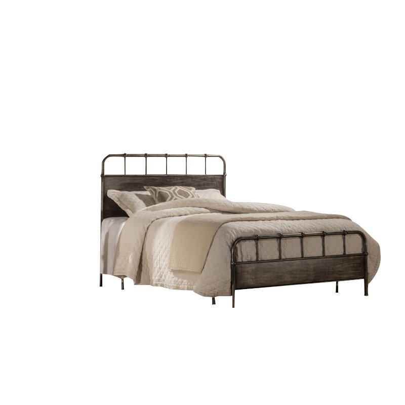 Hillsdale Grayson Queen Panel Bed in Rubbed Black Cymax Business