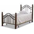 Hillsdale Madison Twin Poster Bed in Textured Black
