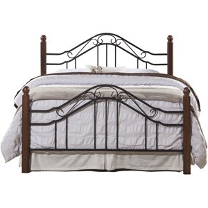 hillsdale madison full poster bed in textured black
