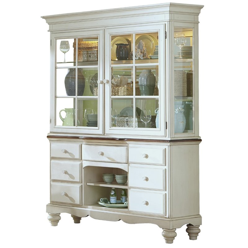 Hilale Pine Island China Cabinet In, White China Cabinets
