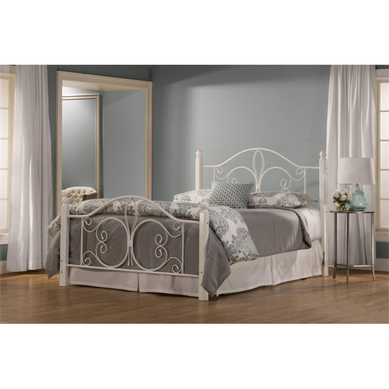 Hilale Ruby Twin Poster Bed In Textured White 1862btwrw
