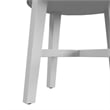 Hillsdale Sophia Tufted Backless Wood Vanity Stool White with Spa Blue Fabric