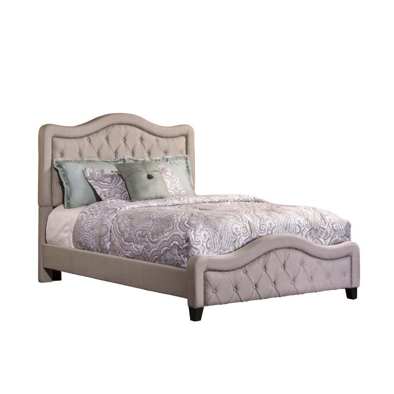 Hillsdale Trieste Upholstered Queen Panel Bed In Dove Gray 1801bqrt
