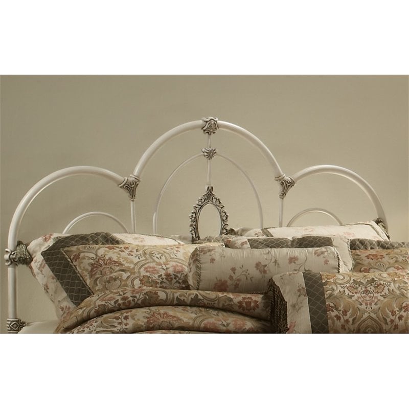 Hillsdale Victoria Full Queen Spindle Headboard in Antique White 1310490