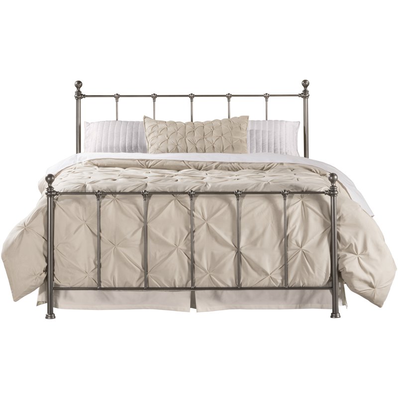 Hilale Molly Queen Metal Panel Bed In Black Steel 1944q