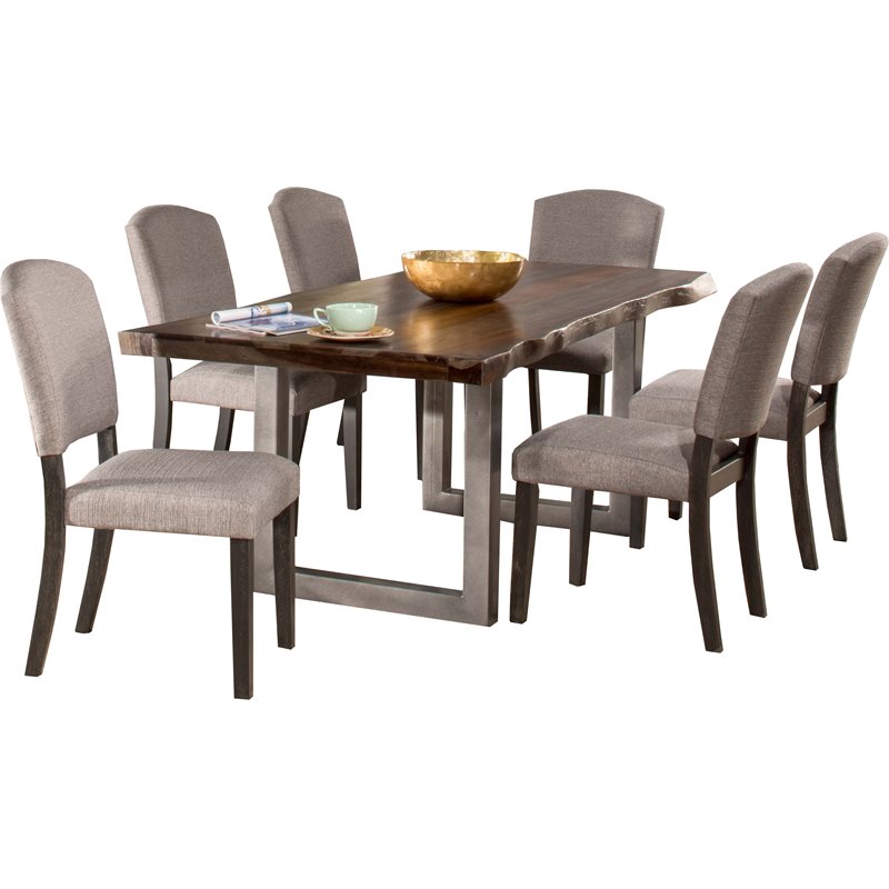 hillsdale furniture emerson grey sheesham rectangular dining table