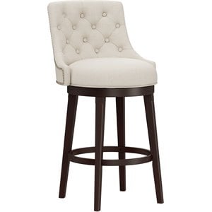 Hillsdale Halbrooke 30&quot Wood Transitional Bar Stool in Cream/Brown