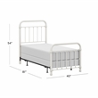 Hillsdale Kirkland Twin Metal Spindle Panel Bed in White