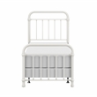 Hillsdale Kirkland Twin Metal Spindle Panel Bed in White