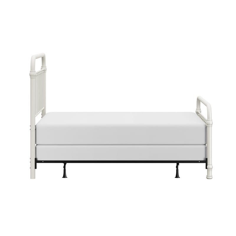 Hillsdale Kirkland Full Metal Spindle Panel Bed in White